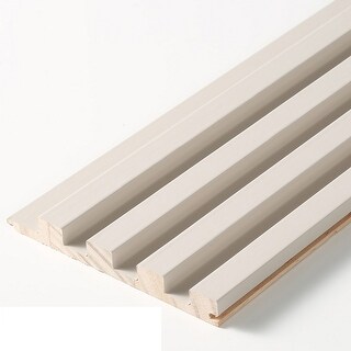 93 in. x 6 in x 0.8 in. Solid Wood Wall Siding Board - 3pc+1pc EndTrim ...
