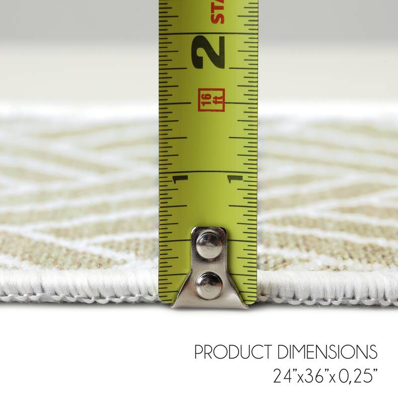 Sussexhome Heavy Duty Ultra Thin Non Slip Washable Cotton Indoor Rug - 2' x 3'