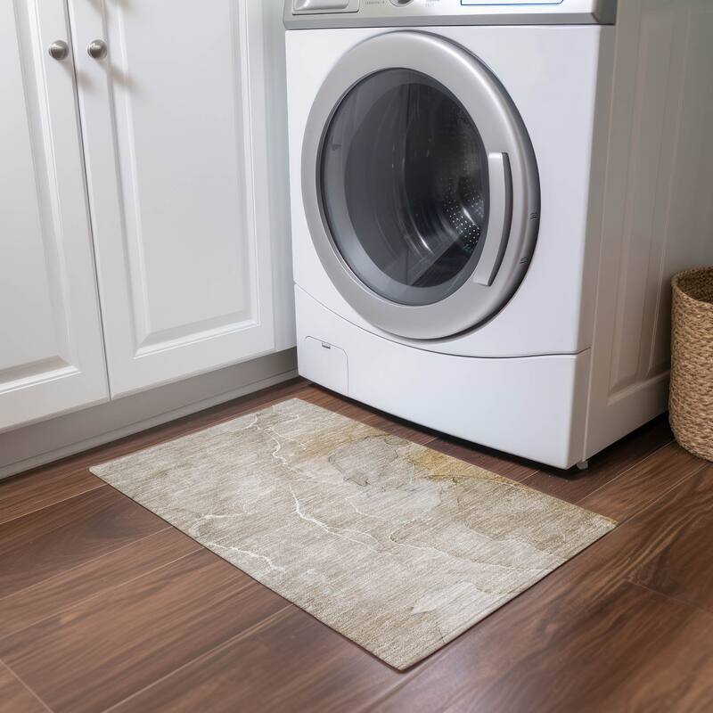 Machine Washable Indoor/ Outdoor Chantille Watercolor Rug