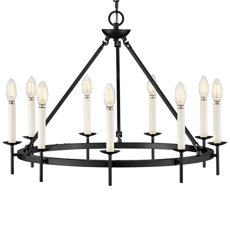 Hinkley Lighting 47475 Copley 9 Light 28" Wide Taper Candle Style