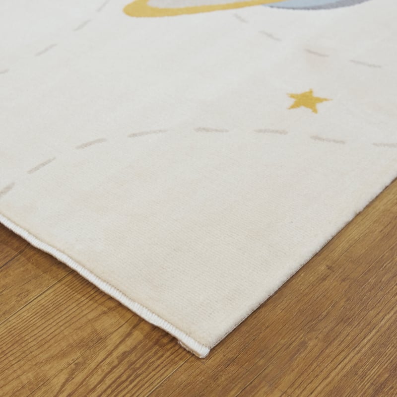 Mod-Tod Galaxy Orbit Space Pattern Multicolor Kids Area Rug