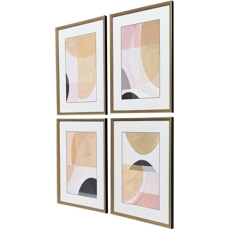 Paragon Curved Forms Framed Art - Set of 4