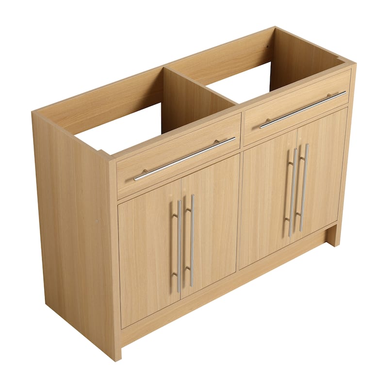 GDFStudio - Ravello Modern Freestanding Bathroom Vanity Cabinet with 4-Soft Closing Doors, Sink NOT INCLUDED - 48"