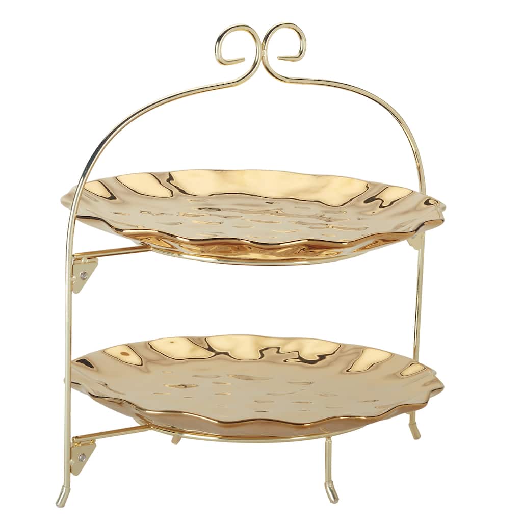Certified International Gold Coast 2 Tier Rack with 11in Plates