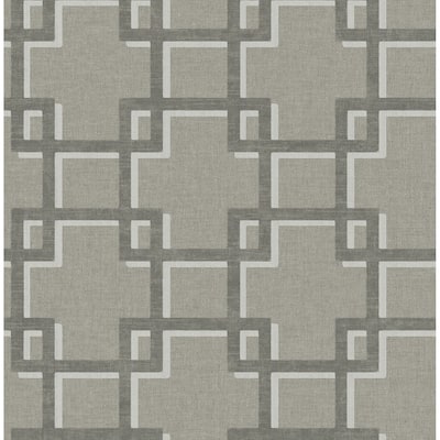 Seabrook Designs Tayler Interlocking Squares Unpasted Wallpaper