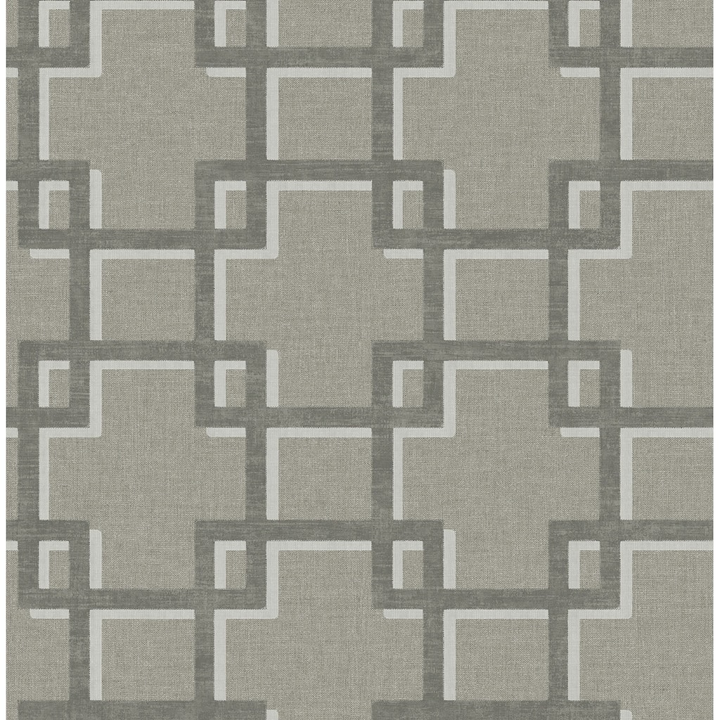 Seabrook Designs Tayler Interlocking Squares Unpasted Wallpaper