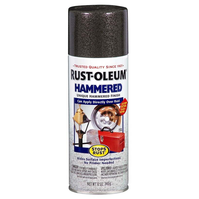 Rust Oleum 210880 Stops Rust Enamel Aerosol Spray Paint Brown Hammered 12 Oz On Sale Overstock 27101837