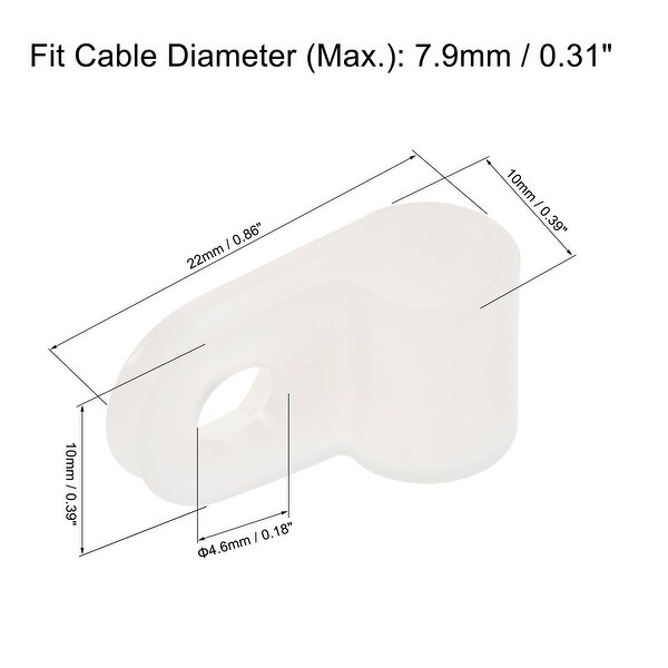 Sourcing Map Nylon Kabelklemmen R-Typ – 30 Stück, 9,5 Mm, Für Kabelmanagement, Weiß, Mit Schraubmontage