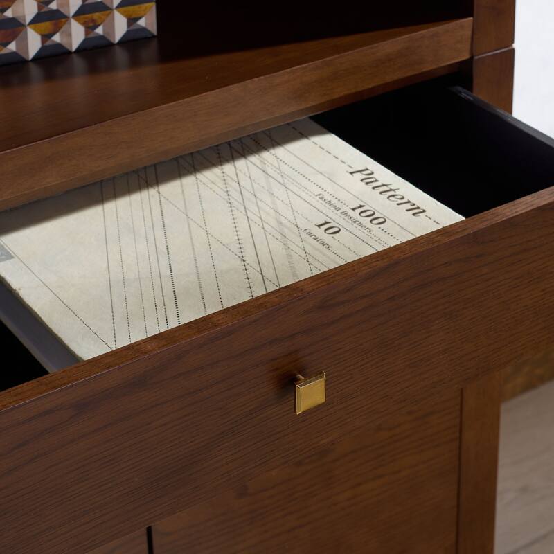 SAFAVIEH Couture Francesco 4-Shelf Wood Bookcase - 36"W x 17"D x 76"H