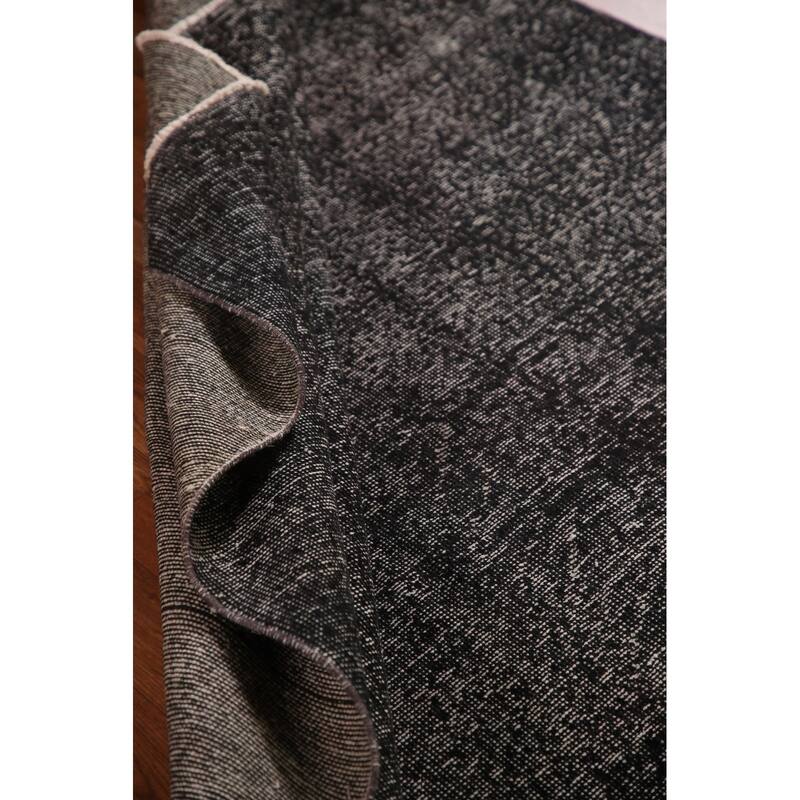 Distressed Over-Dyed Anatolian Turkish Vintage Handmade Wool Carpet - 4'10" x 13'3"