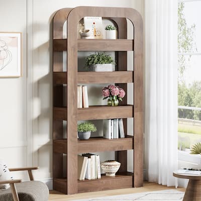 5-Tier Tall Bookshelf Bookcase with Open Shelves - 11.8" D x 31.5" W x 70.9" H