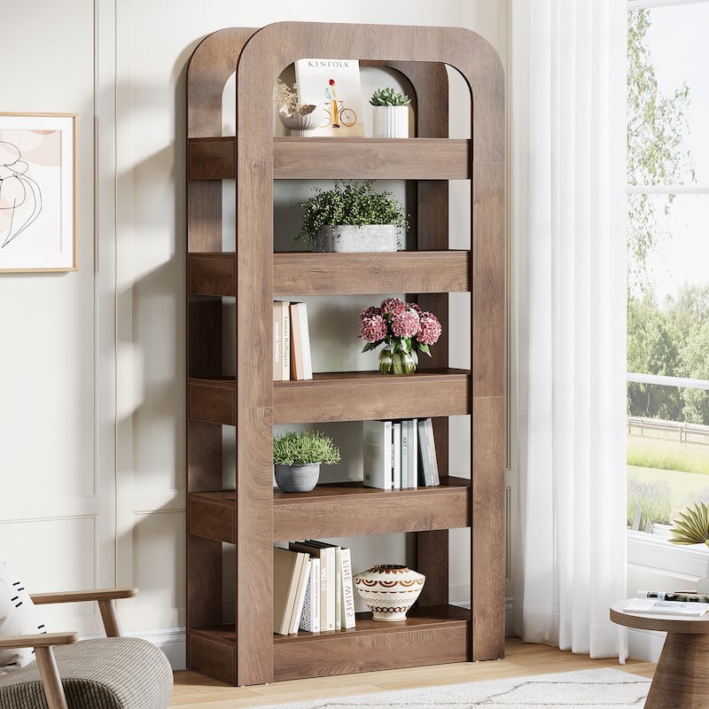 70.9 Inches Tall Bookshelf 5-Tier Bookcase for Home Office - 11.8" D x 31.5" W x 70.9" H
