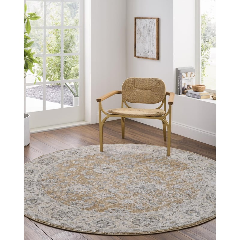 Livabliss Brunswick Traditional Medallion Area Rug - Brown/Beige - 2' 7" x 3' 11"