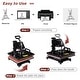 preview thumbnail 8 of 6, Costway 6 in 1 Heat Press Machine Digital Transfer Sublimation T-Shirt