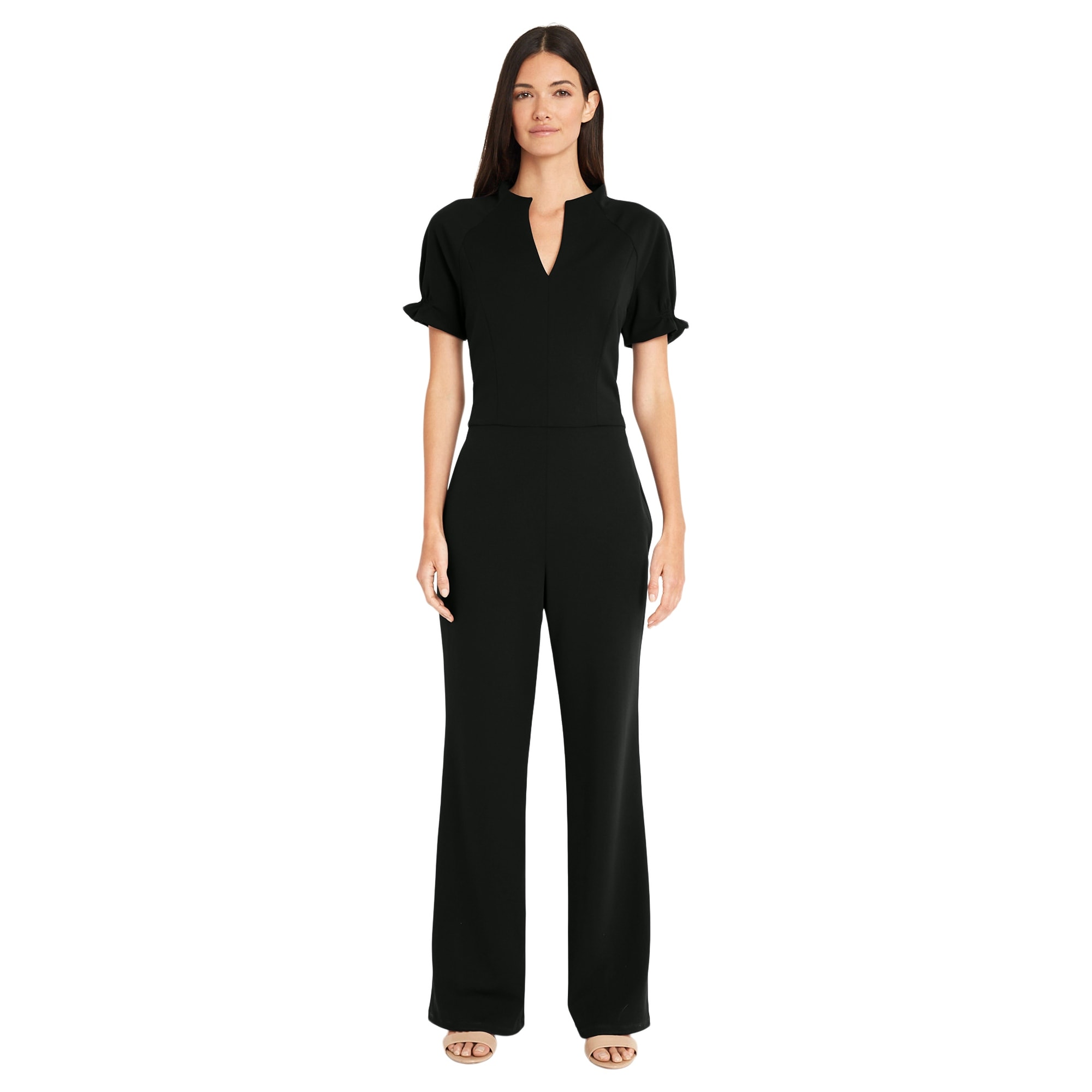 Maggy London Ruffle Sleeve Jumpsuit