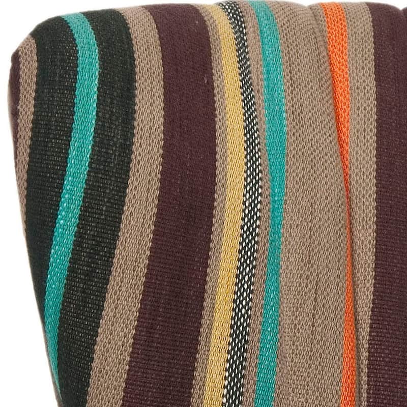 SAFAVIEH Lauryne Mid-Century Rainbow Striped Accent Chair - 24.4" x 28.3" x 29.9" - 24"W x 28"D x 30"H
