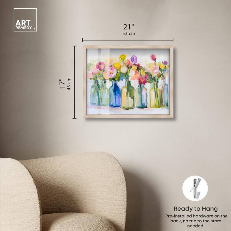Bottles and Blooms Shadowbox by Art Remedy