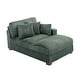 preview thumbnail 110 of 174, 41" W Plush Corduroy Chaise Lounge with Pillows