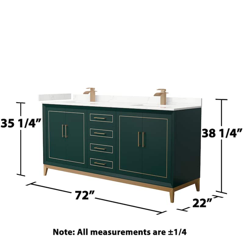 Wyndham Collection WCH515172D-QTZ-UNSMXX Marlena 72" Free Standing