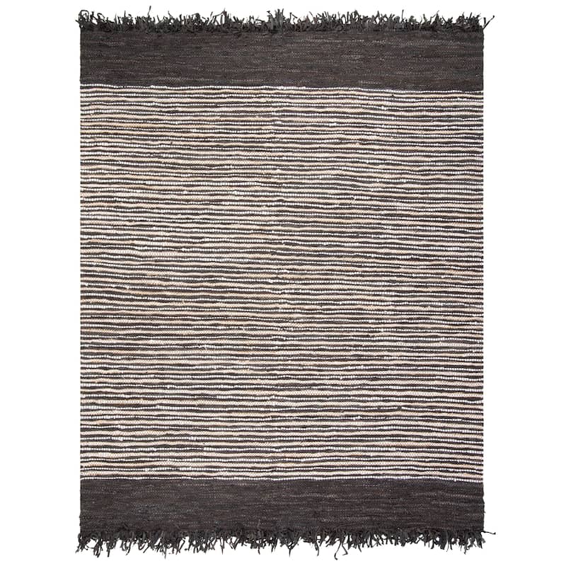 SAFAVIEH Handmade Vintage Boho Leather Lia Modern Stripe Leather