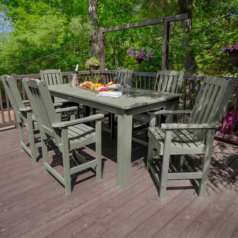 HIGHWOOD 7-Piece Outdoor Dining Set - 42" x 84" Table, Counter-height