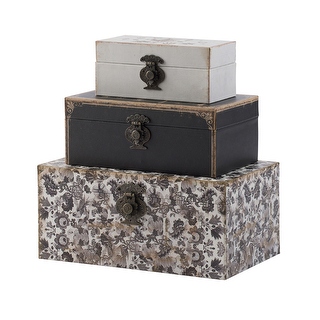 Grey decorative storage boxes discount