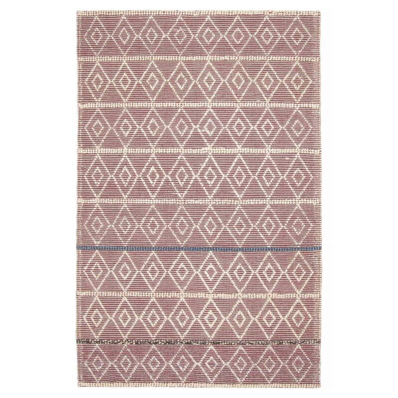 ECARPETGALLERY Braid weave Sienna Burgundy Wool Rug - 5'2 x 7'8 - Burgundy - 5'2 x 7'8