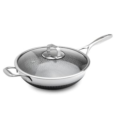 Livwell DiamondClad 12-inch Hybrid Nonstick Wok Fry Pan Cookware Set - 12"