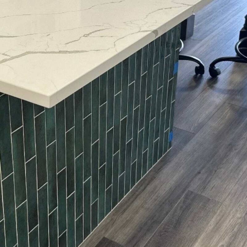 The Tile Life Ibiza 2x10 Green Ceramic Wall Tile