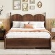 preview thumbnail 33 of 43, Queen Platform Bed with 2 Drawers & Twin XL Trundle