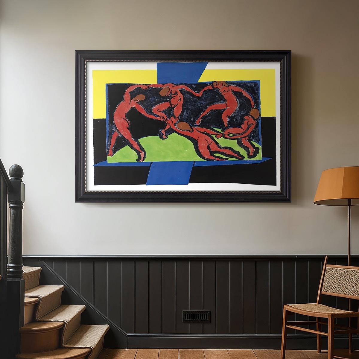 The Dance 1910-Henri Matisse-Custom Framed Canvas - Overstock