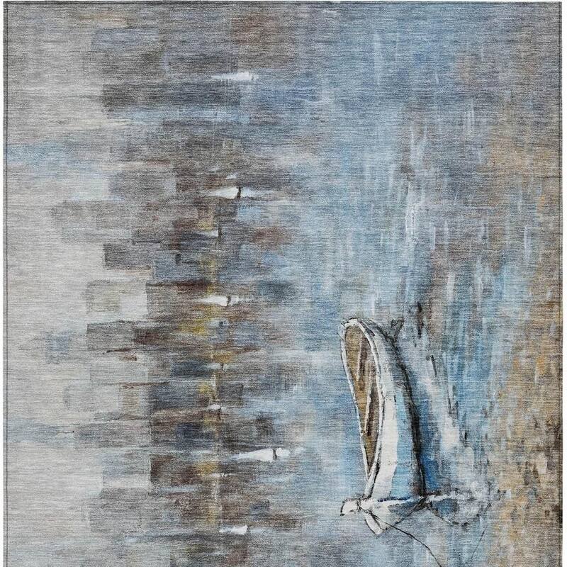 HomeRoots Nautical Transitional Rectangle Outdoor Rug