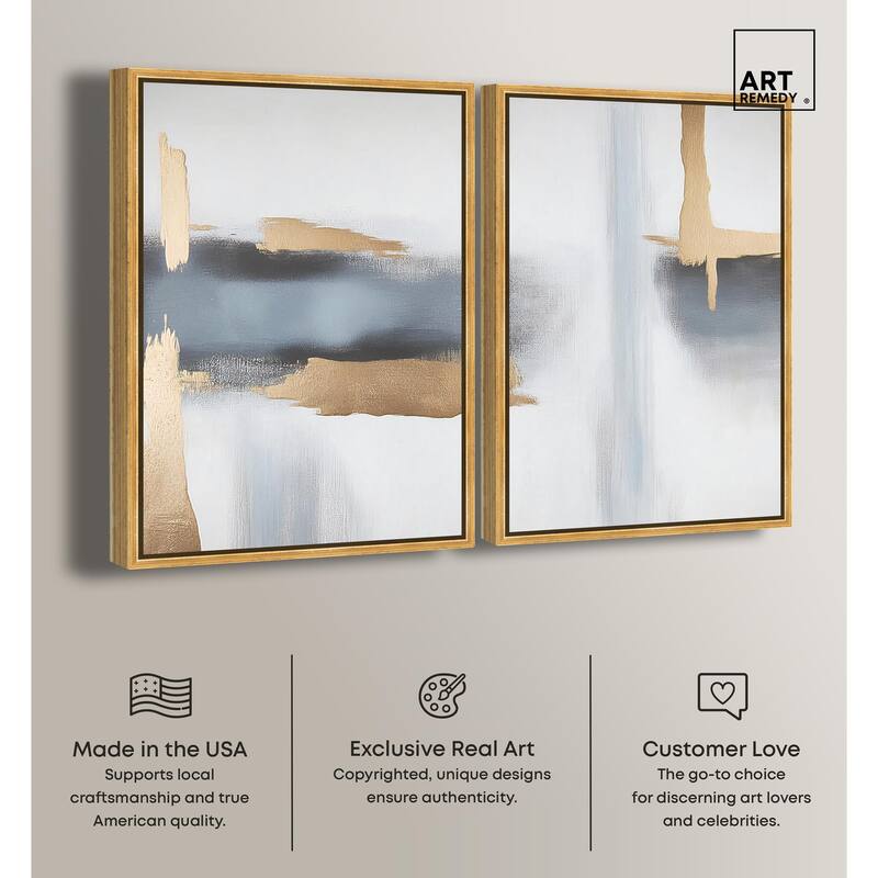 Visual Gold Vortex I Canvas Set of 2 by Art Remedy