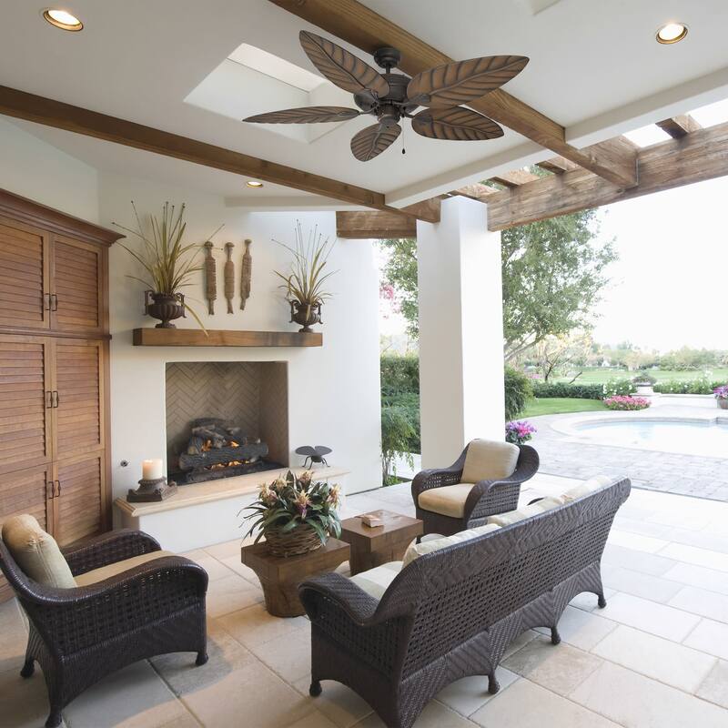 Design House 52" 5 Blade Indoor / Outdoor Ceiling Fan with Leaf-Shaped
