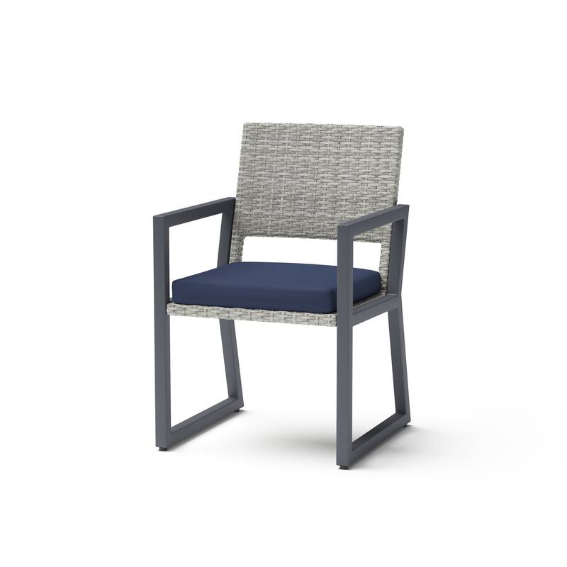 Milo Gray 9 Piece Sunbrella Outdoor Patio Dining Set