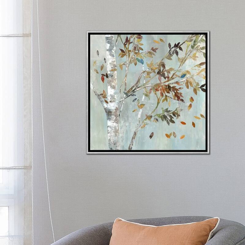 iCanvas "Birch With Leaves I" by Allison Pearce Framed