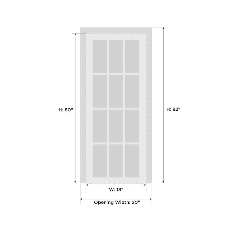 Interior Solid French Door / Mela 0733 Painted White / Single Regular Panel Frame Handle / Bathroom Bedroom Modern Doors
