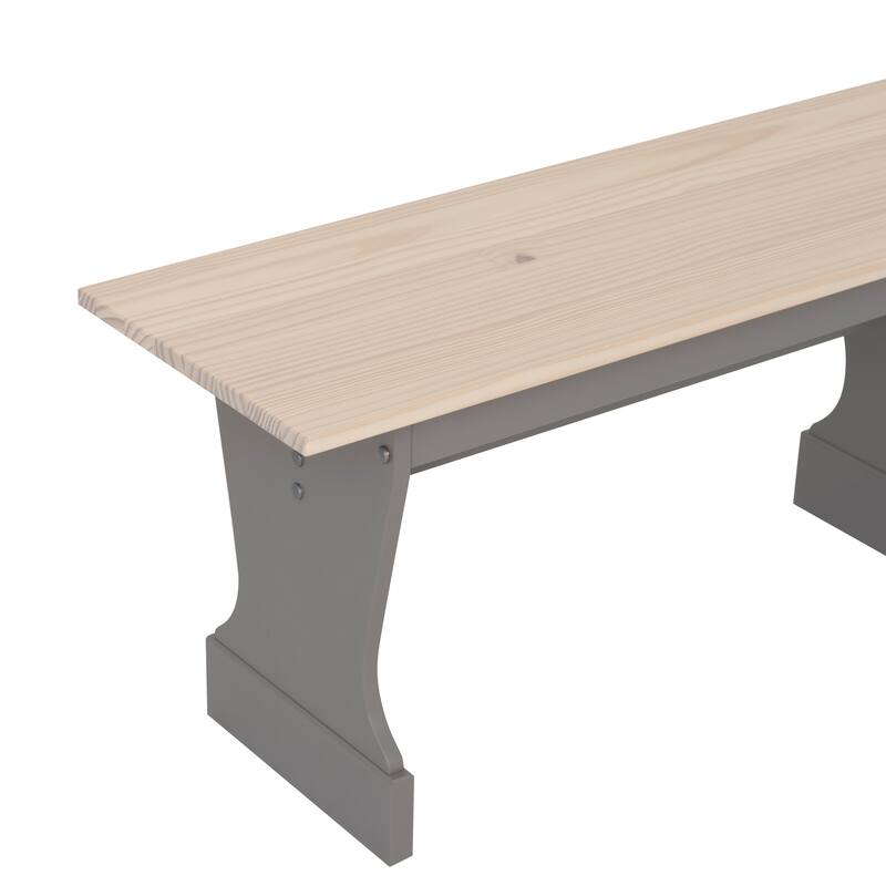 Tobin Trestle Bench Grey Maple - 39.37"W x 13.78"D x 18.19" H