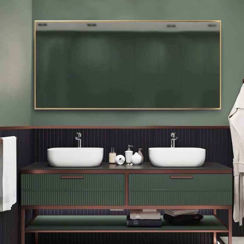 Modern Aluminum Alloy Thin Framed Full Length Floor Mirror