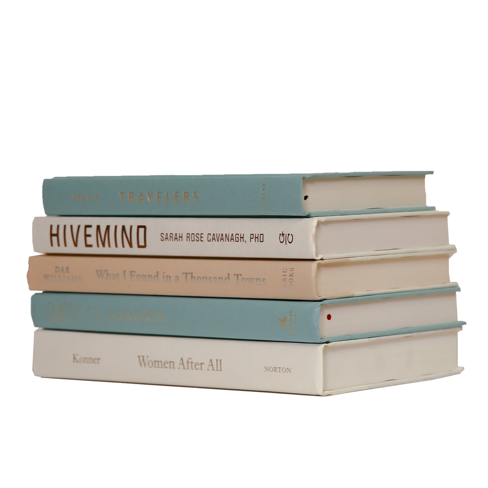 Decorative Books - Sea Glass Book Stack - 5 Blue Books