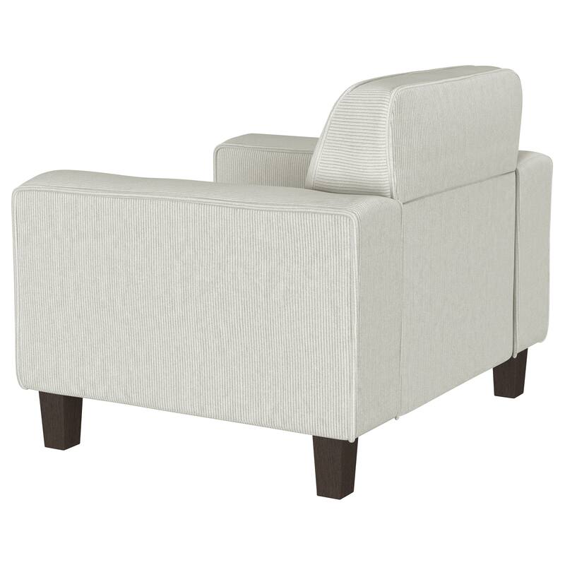 Deerhurst Upholstered Track Arm Tufted Accent Chair Charcoal