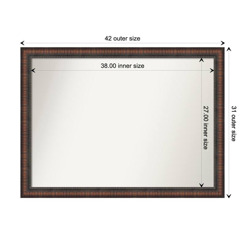 Caleb Brown Non-Beveled Framed Wall Mirror - Caleb Brown - Glass Size 38x27