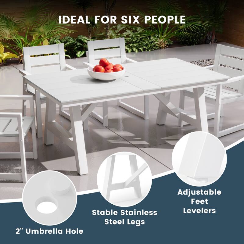 Collingswood 72 Inch X 39 Inch Rectangular Outdoor Dining Table ...