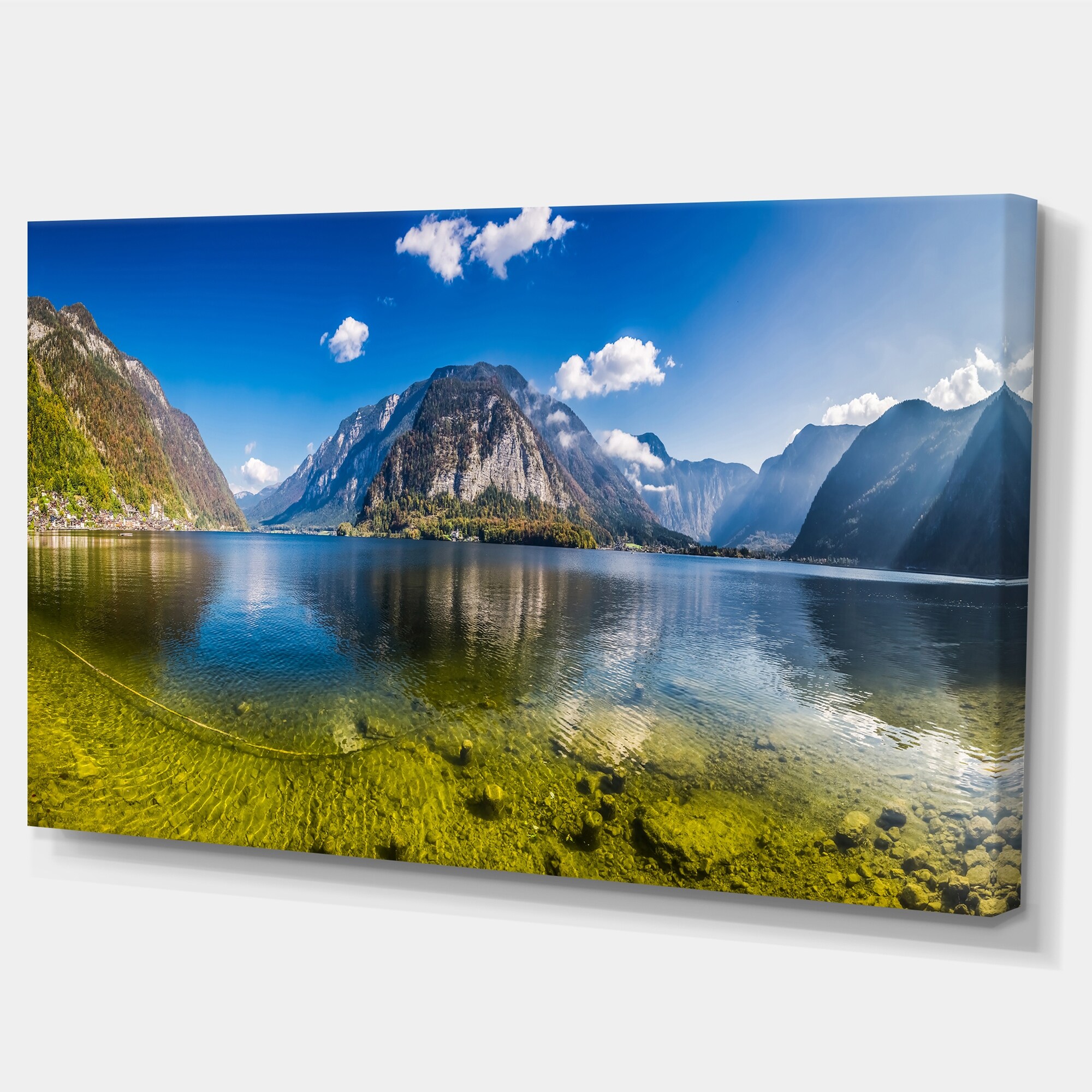 Crystal Clear Alpine Lake Landscape Art by Designart  -image