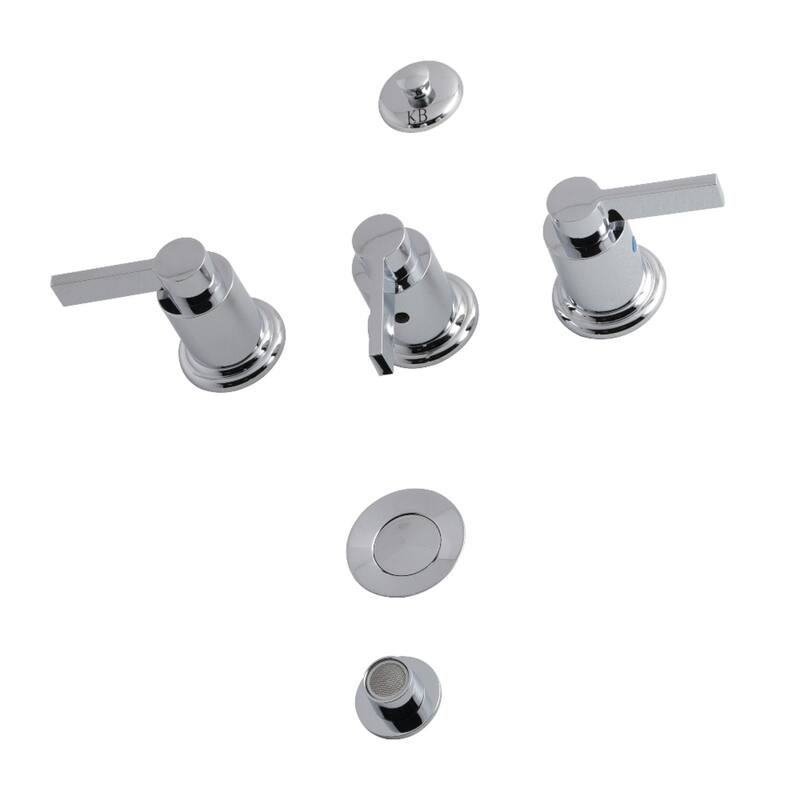 Kingston Brass NuvoFusion Three-Handle Bidet Faucet - Polished Chrome