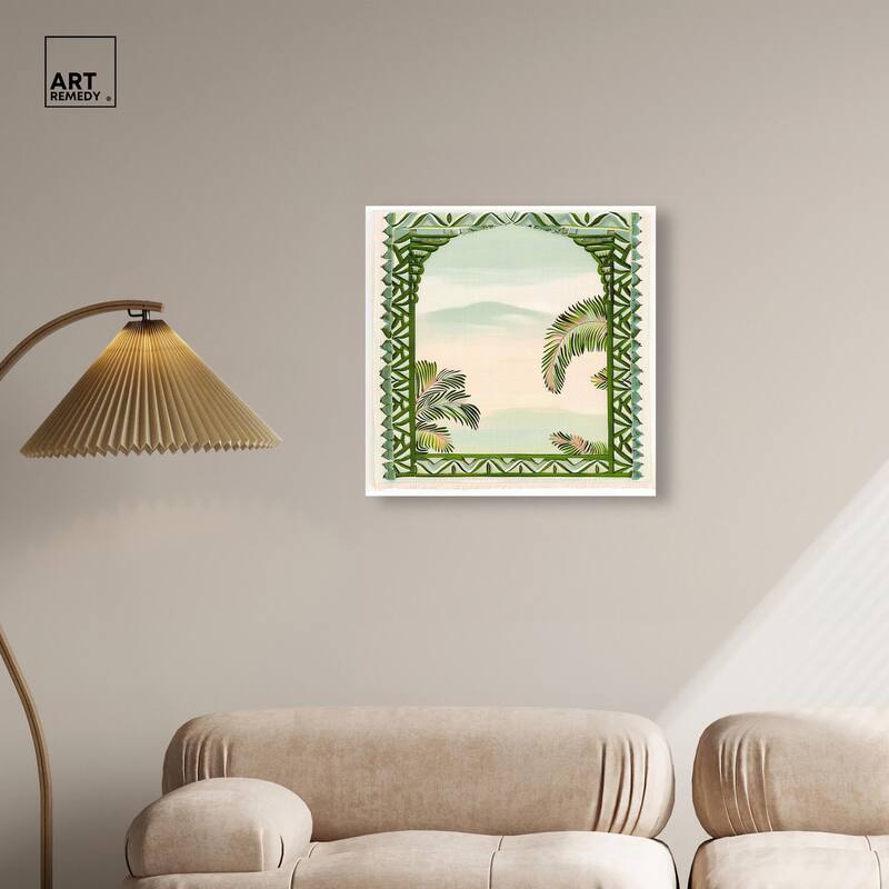 Palm View Vista Canvas by Art Remedy, Gallery Wrapped