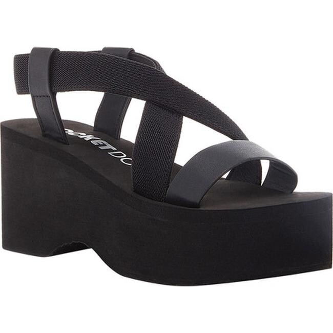 rocket dog black platform sandals