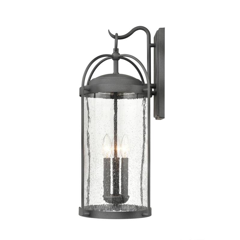 Elk Home Catalonia Zinc With Seedy Glass 1 Light Wall Sconce