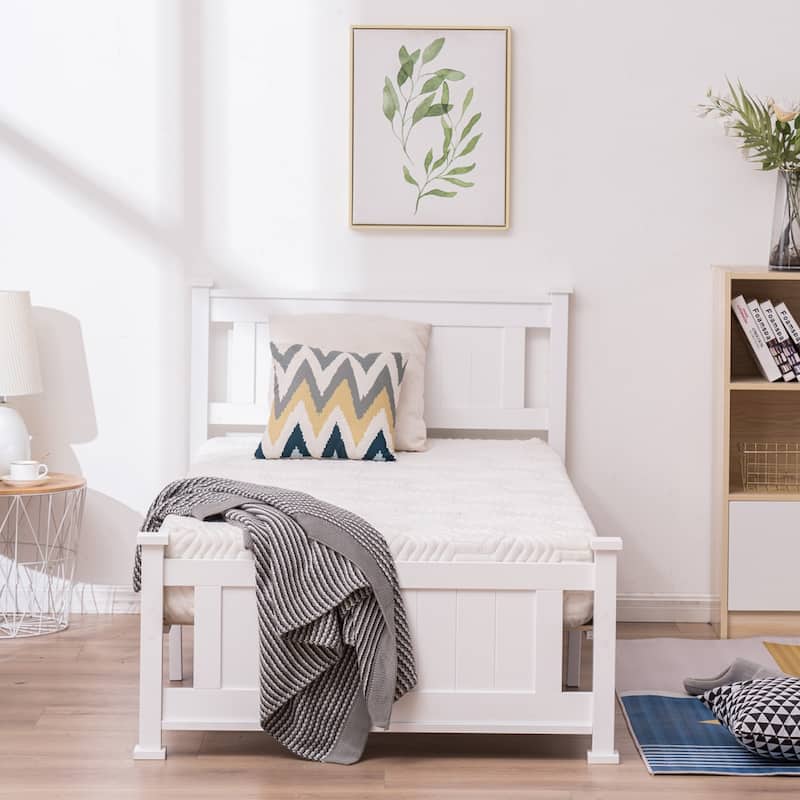 Classic Design Panel Bed Frame with Headboard