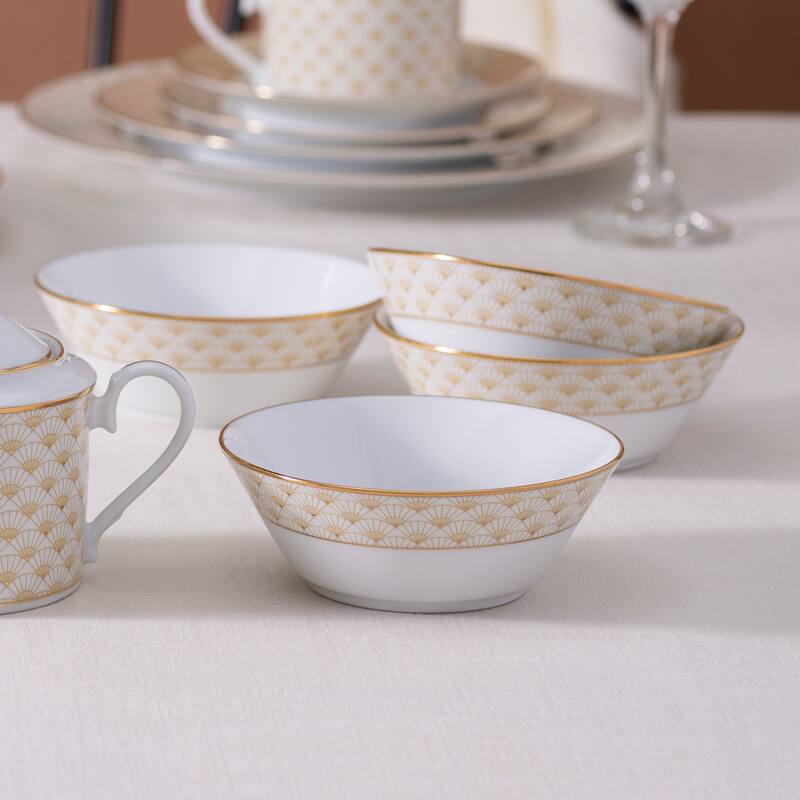 Trocadero Gold Set Of 4 Fruit Bowls, 5", 9 oz.